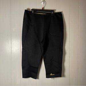 Black Athletic Capris with Yellow‎ Logo 3XL neoprene